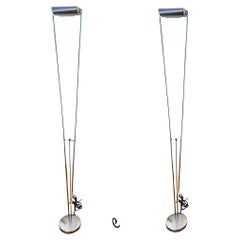 Leonardo Marelli for Estiluz Post-Modern Pair of Torchiere Floor Lamps