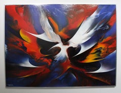 „Ave de Fuego“ Acryl auf Masonit