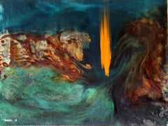 Crater II, Abstract Oil Painting by Leonardo Nierman