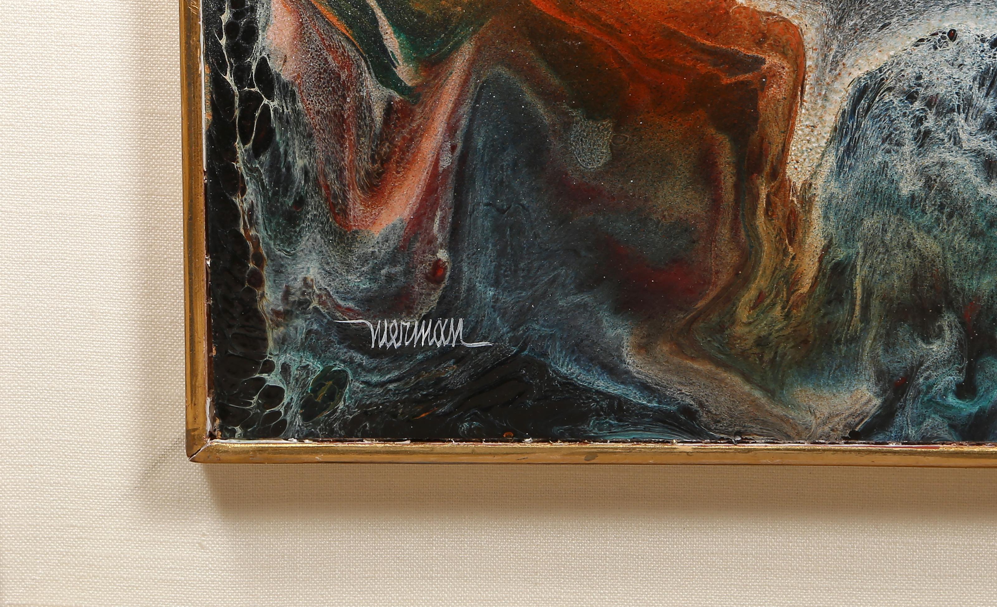Nave incantata, pittura ad olio espressionista astratta di Leonardo Nierman in vendita 2