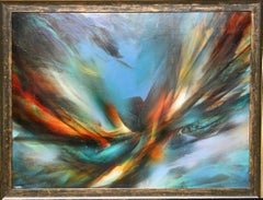 Flight, Large Abstract Painting by Leonardo Nierman