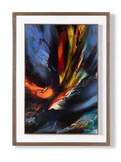 Leonardo Nierman 1960s Abstract Oil Painting on Board titled
Prophesy
- Mexico