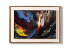 Leonardo Nierman Abstract Oil on Board
Biblical Fire
in Antique Gold Frame