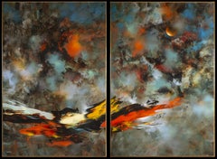 Leonardo Nierman "Cosmic Wind" LARGEST NIERMAN PAINTING EVER OFFERED 72"x97"