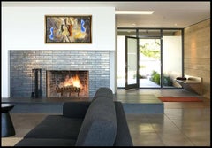 Leonardo Nierman Large Painting On CANVAS Original Oil Signed Abstract Music Art