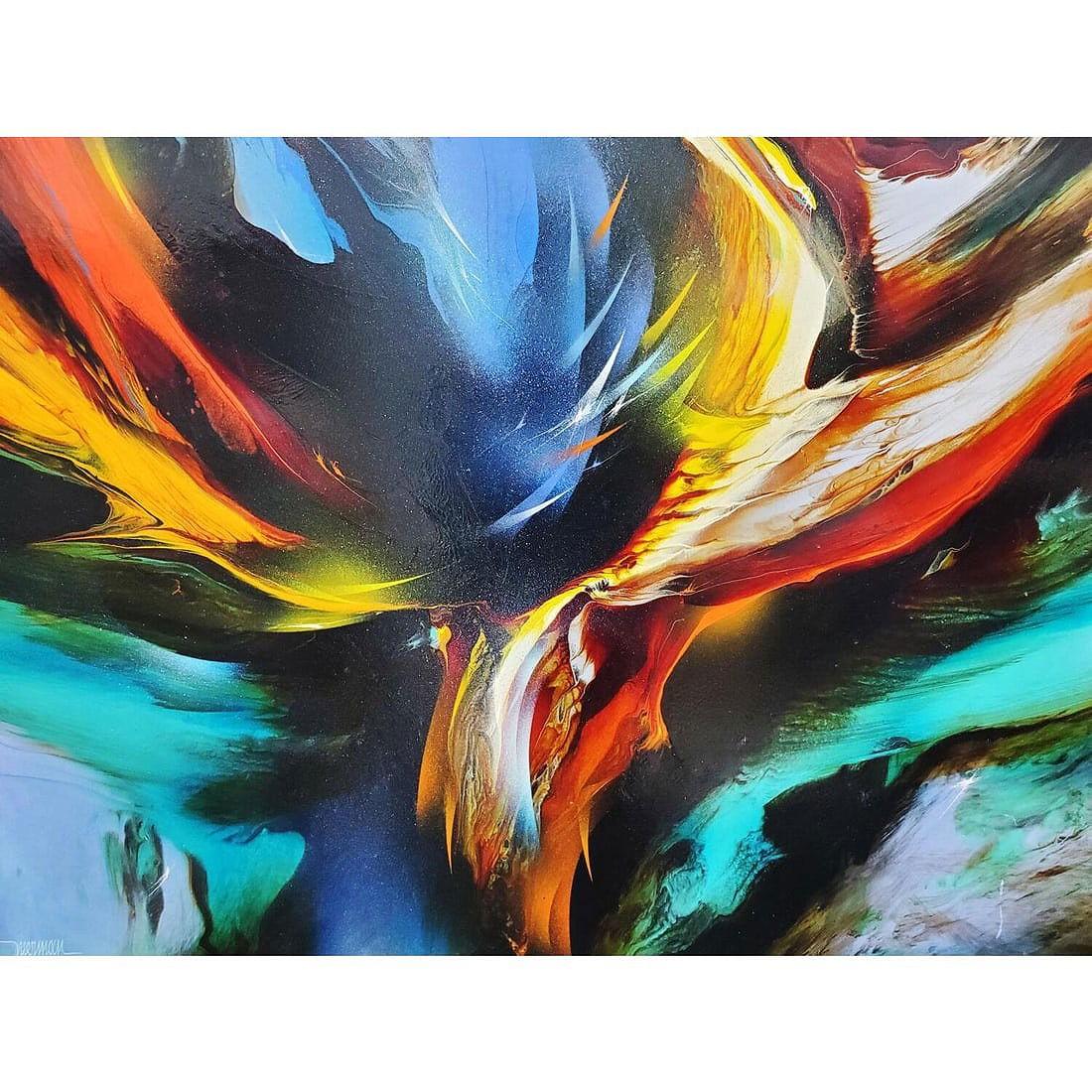 LEORNARDO NIERMAN PAINTING. . . . .MAGIC FLIGHT For Sale 3