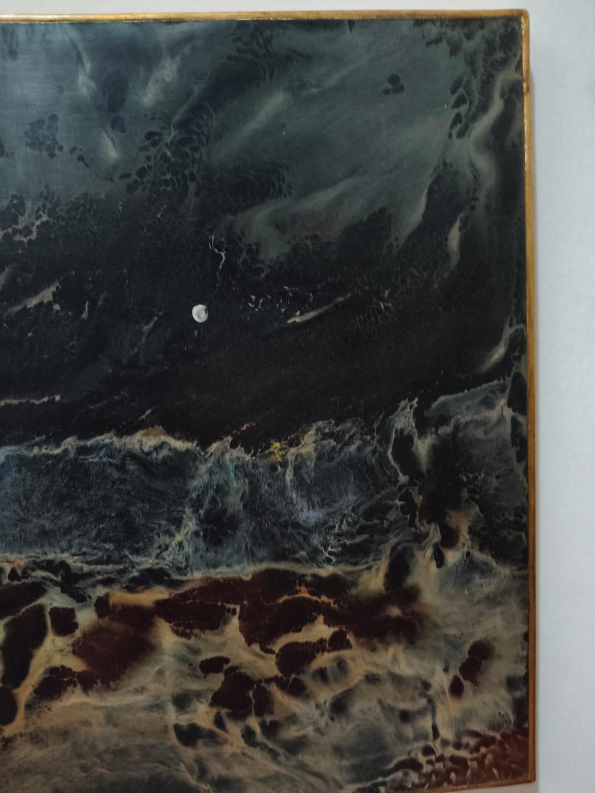 Moonlight Acrylic on Masonite For Sale 5