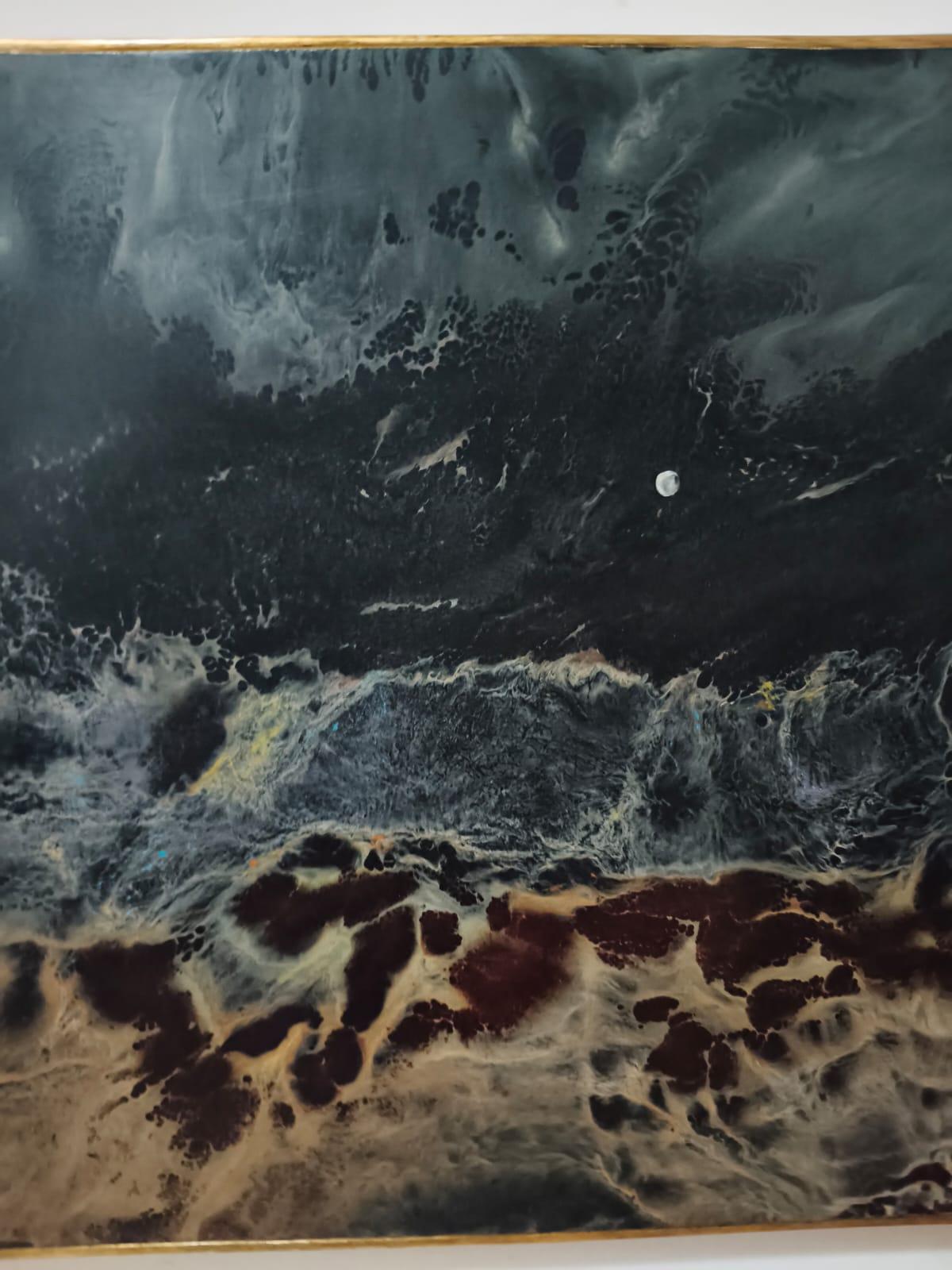 Moonlight Acrylic on Masonite For Sale 6