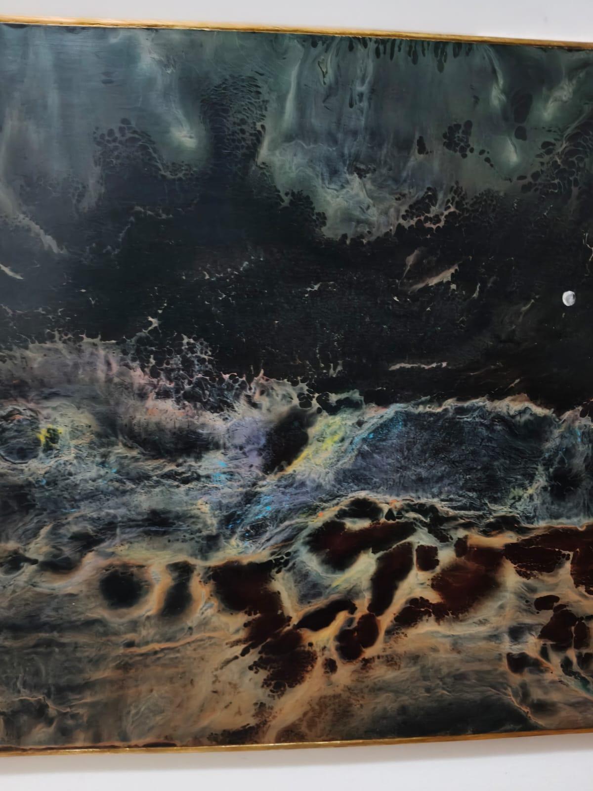 Moonlight Acrylic on Masonite For Sale 7