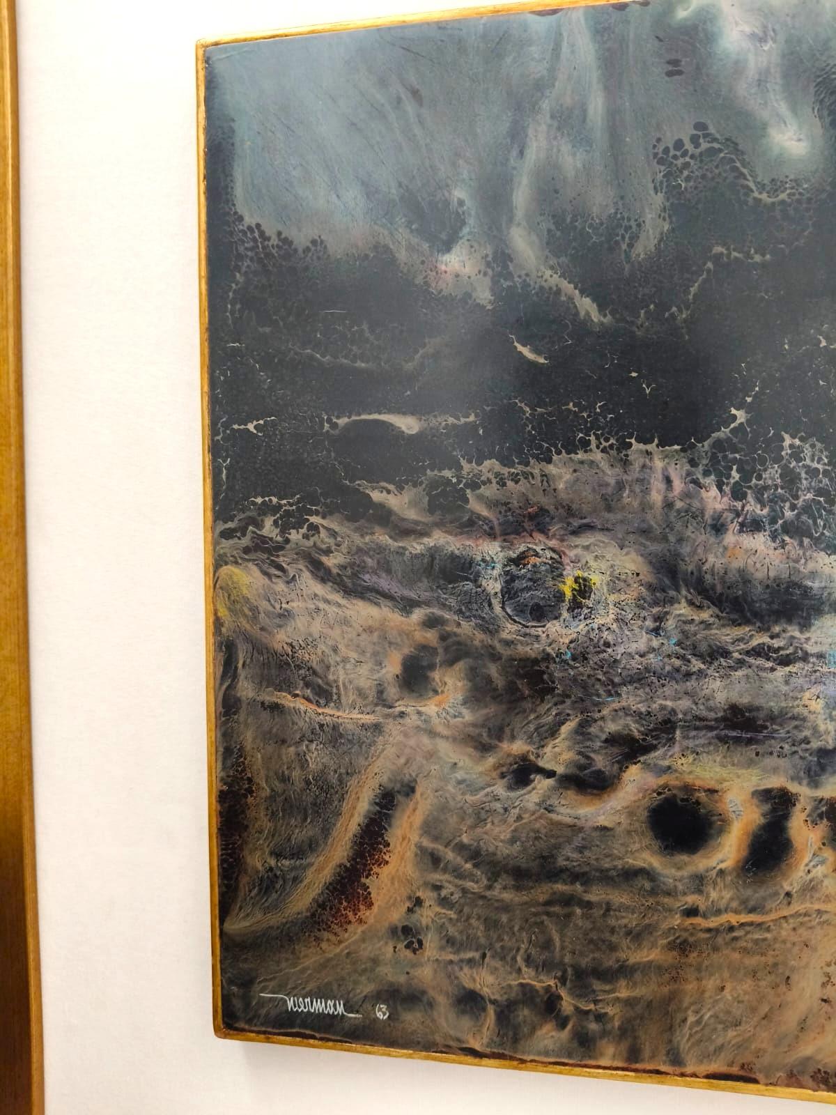 Moonlight Acrylic on Masonite - Painting by Leonardo Nierman