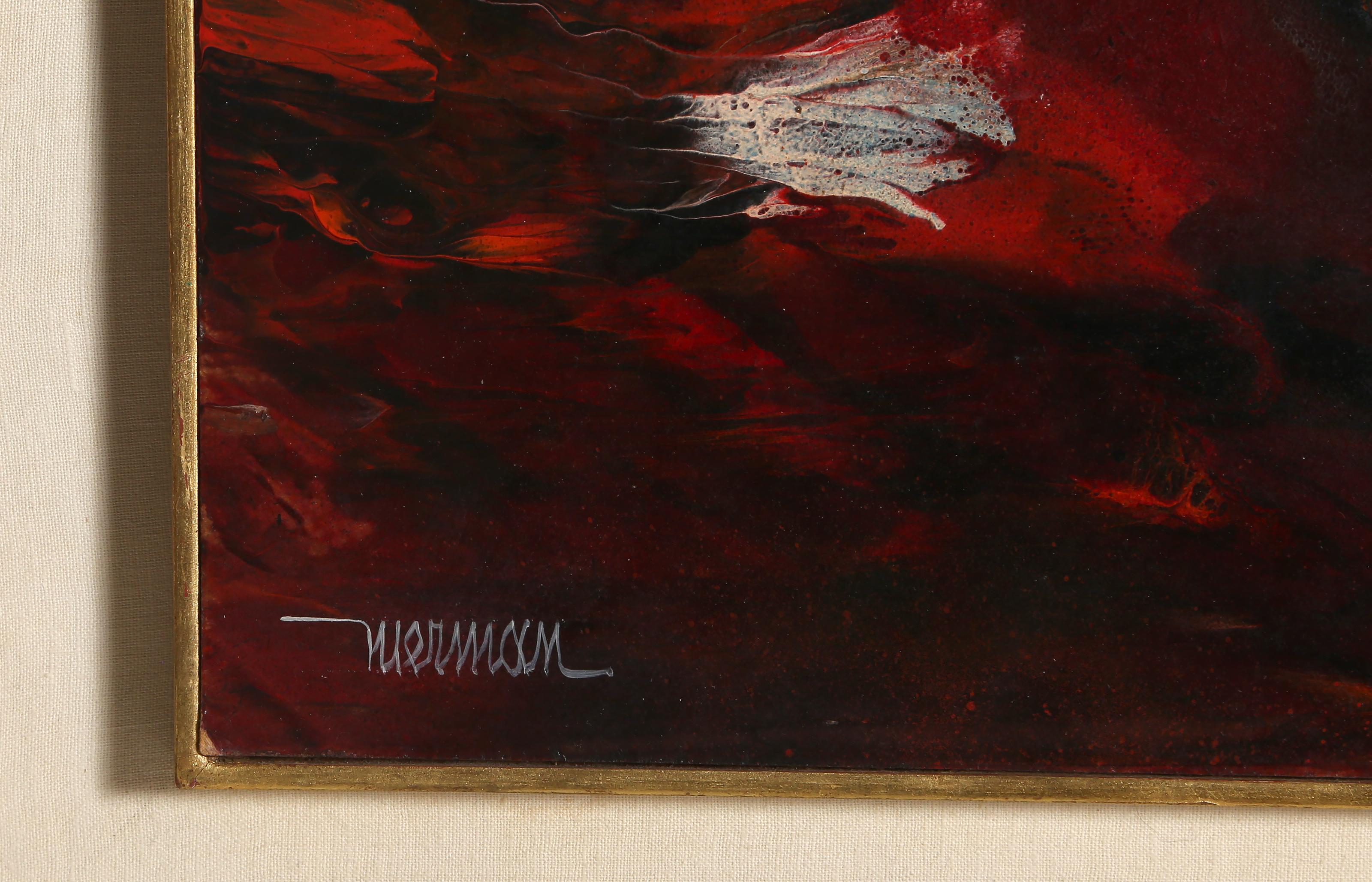 Pajaro de Fuego, colorato dipinto astratto di Leonardo Nierman in vendita 2
