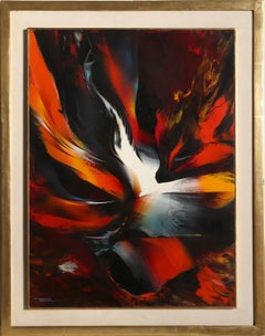 Pajaro de Fuego, Colorful Abstract Painting by Leonardo Nierman
