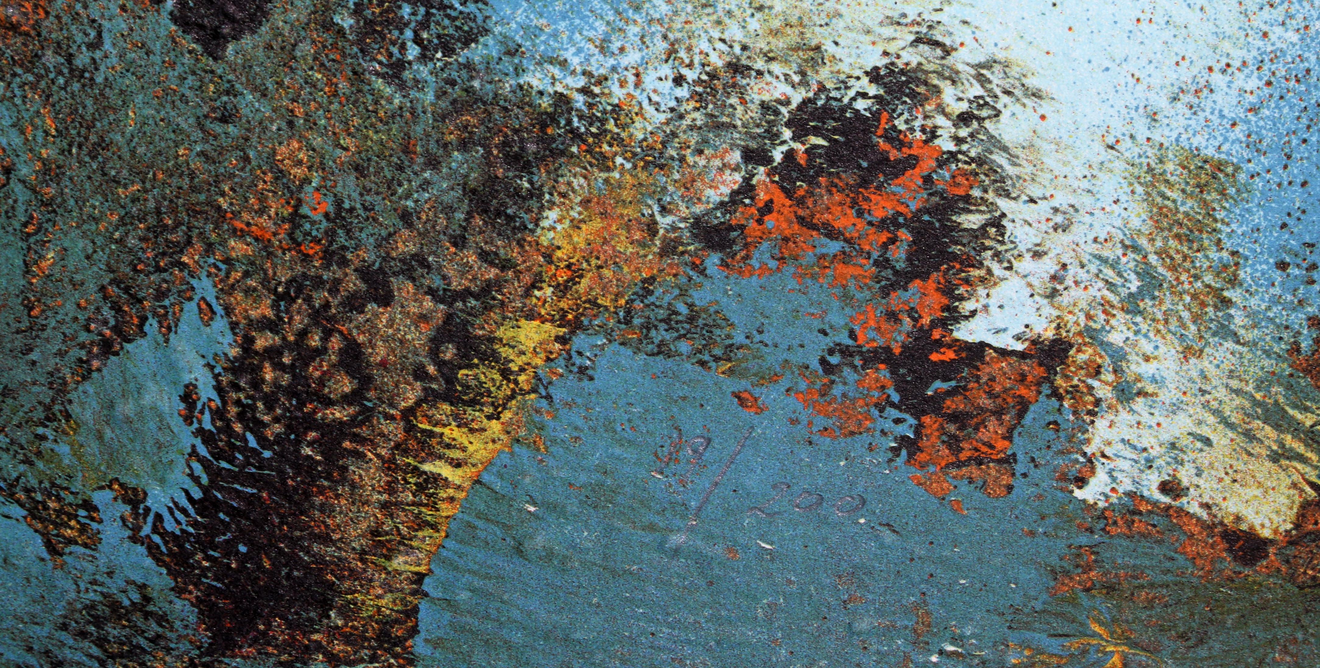 Suite Cosmic Energy 3, lithographie expressionniste abstraite de Leonardo Nierman en vente 2