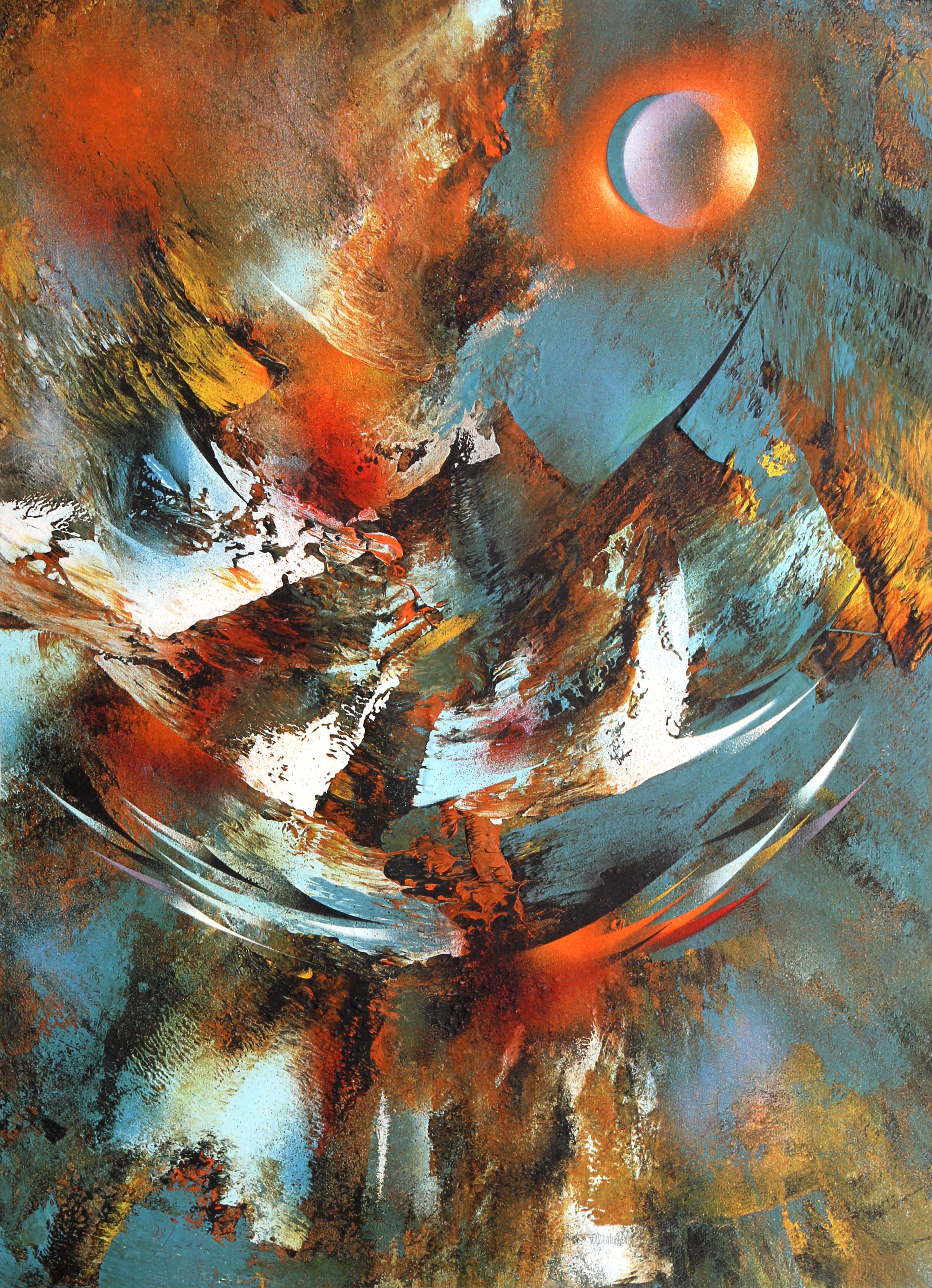 Cosmic Energy Suite 3, Abstract Lithograph by Leonardo Nierman