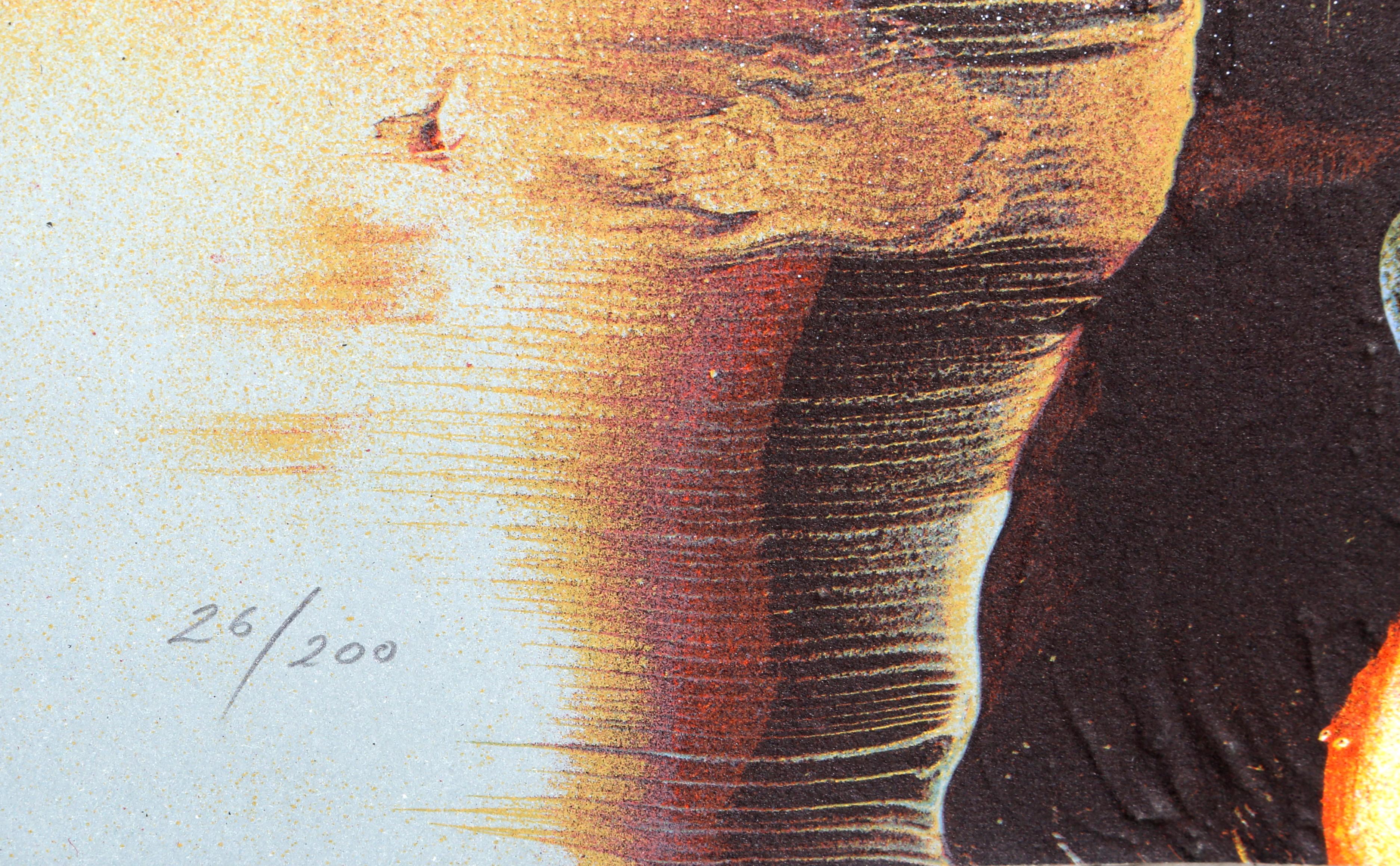 Energía Cosmica 4, litografia espressionista astratta di Nierman - Print Espressionismo astratto di Leonardo Nierman