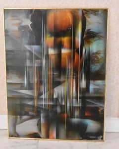 Leonardo Nierman "Prismatic City" Abstract Painting