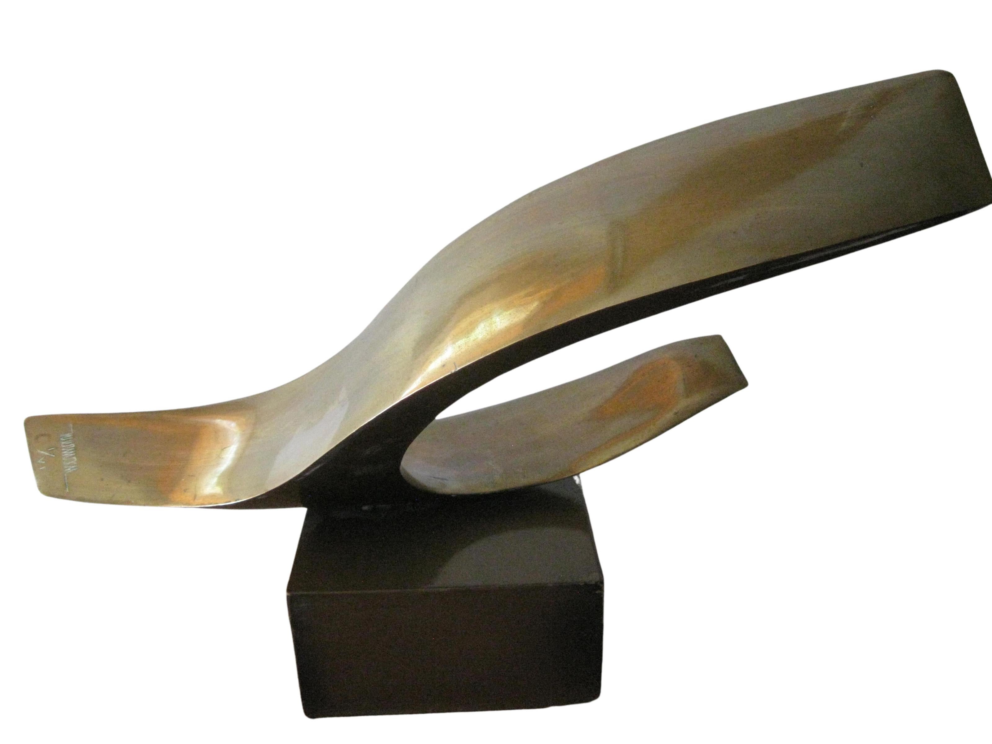 Flight, Abstract Expressionist Bronze Sculpture by Leonardo Nierman For Sale 3