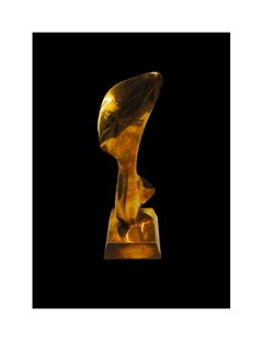 Leonardo Nierman BRONZE SCULPTURE Signed Original Artwork Abstract Wind Form SBO
