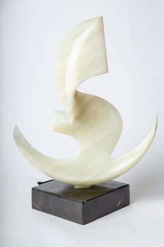 Leonardo Nierman Rare Onyx Sculpture "Anchor" Signed 1/1 Sculpture