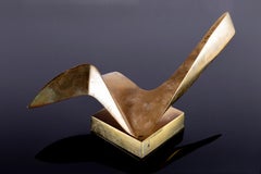 Vintage Leonardo Nierman Rare Wings of hope Bronze Sculpture Art original COA