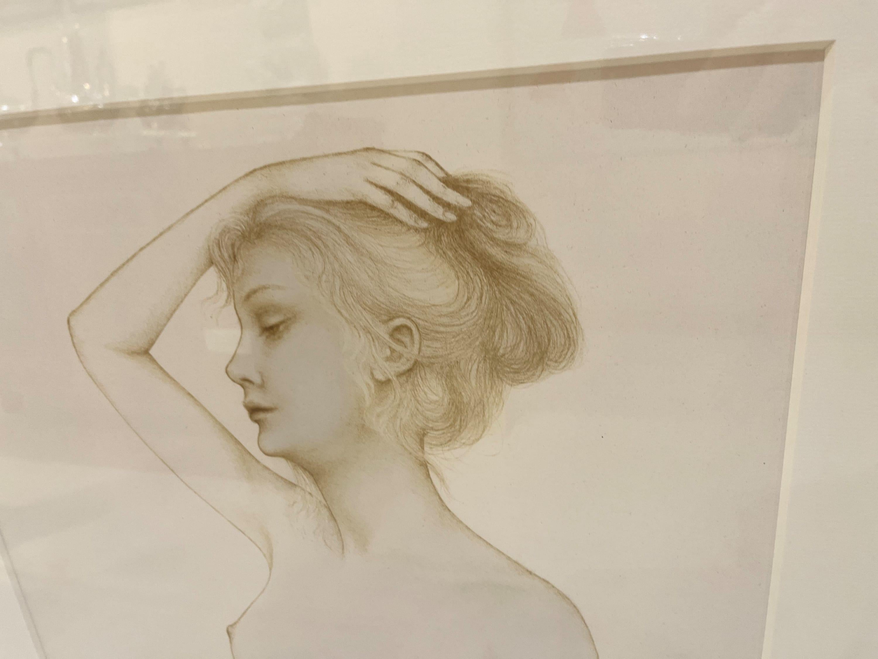 'Female Standing Nude, ' by Leonardo Pizzanelli, Lithograph  4