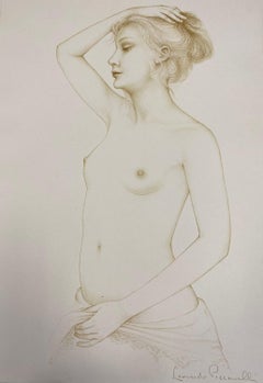 'Female Standing Nude,' by Leonardo Pizzanelli, Lithograph 