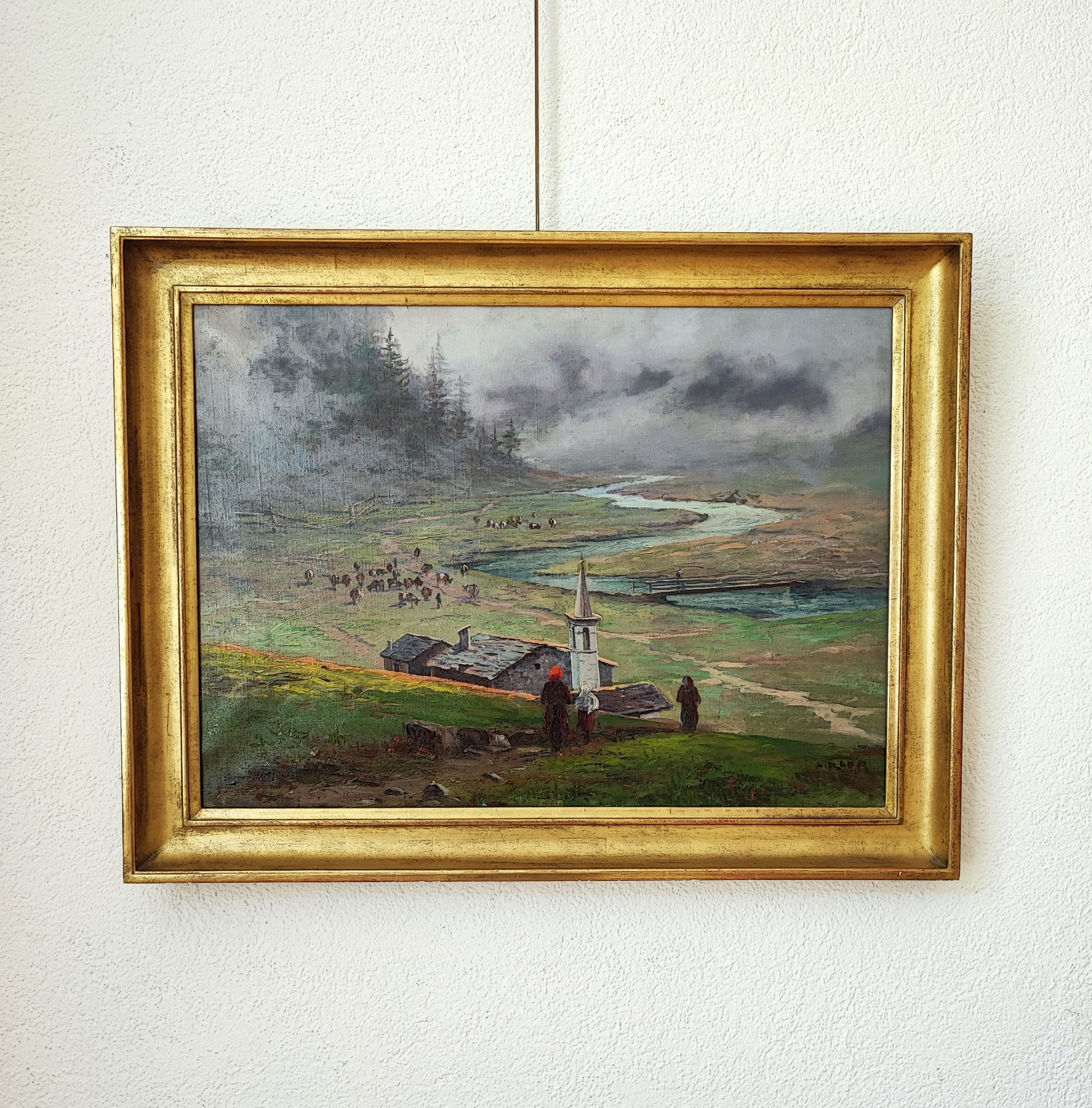 La Conca del Breuil - Painting de Leonardo Roda