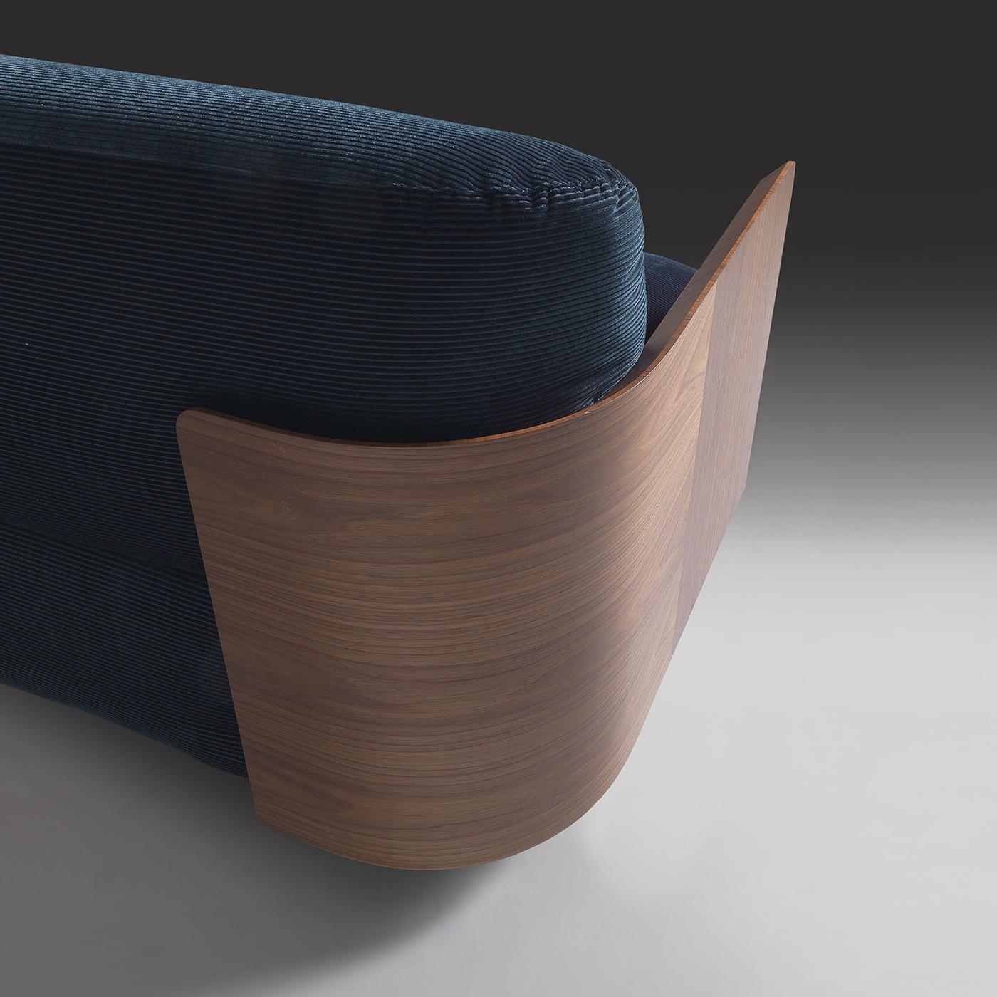 wooden sofa with foam