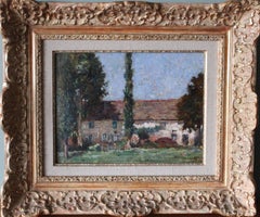 Antique French Impressionist Landscape/riverscape by Léonce Pelletier