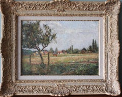 Vintage French Impressionist Oil Landscape by Léonce Pelletier, French Landscape