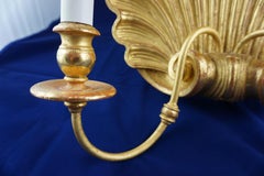 Leone Cei 3300 Regency-Style Shell Wall Light, Hand Carved and Gilded in Italy