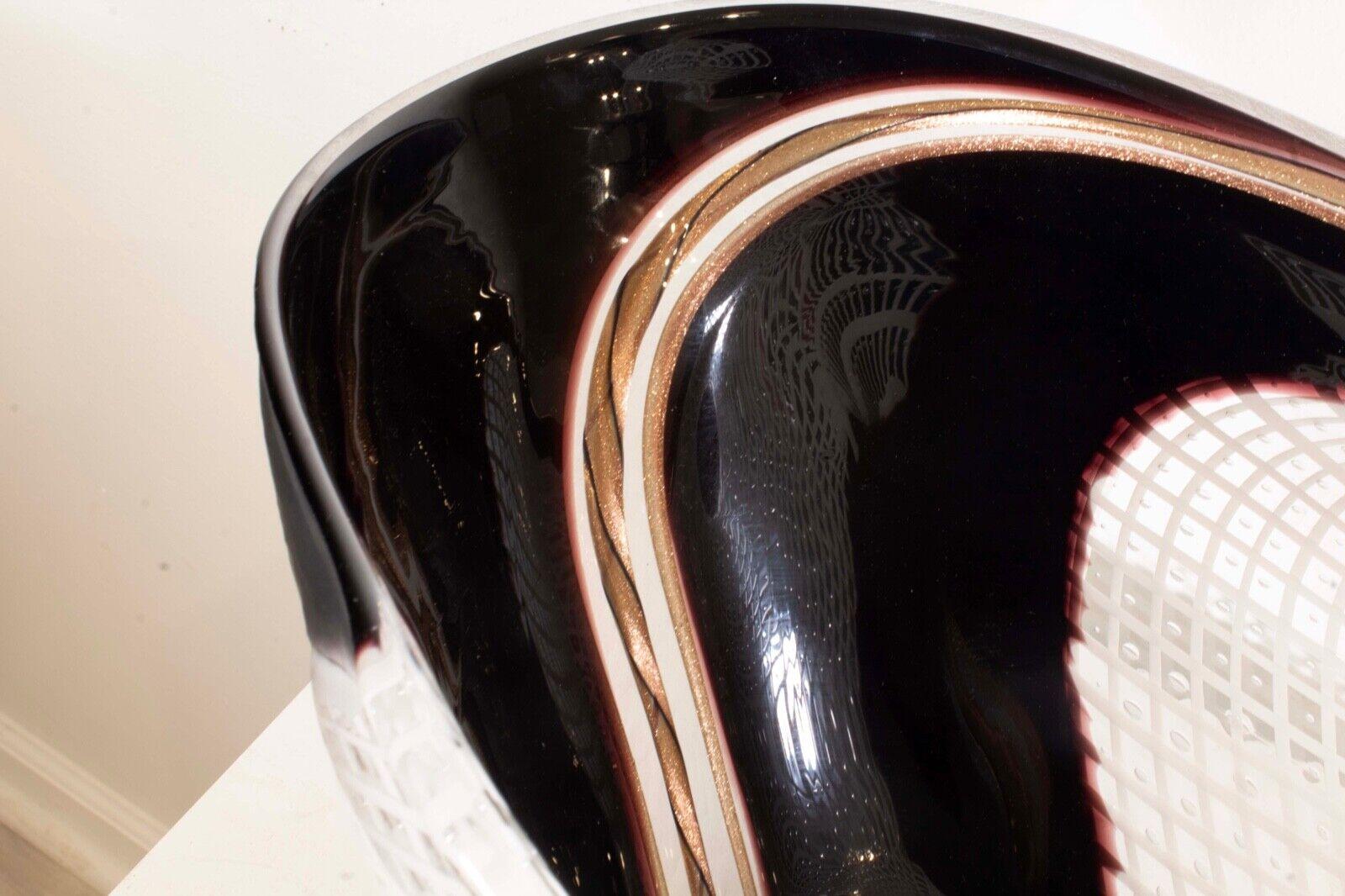 Leone Panisson Signed Italian Murano Glass Vase Vetreria Bisanzio Gallery 2014 For Sale 3