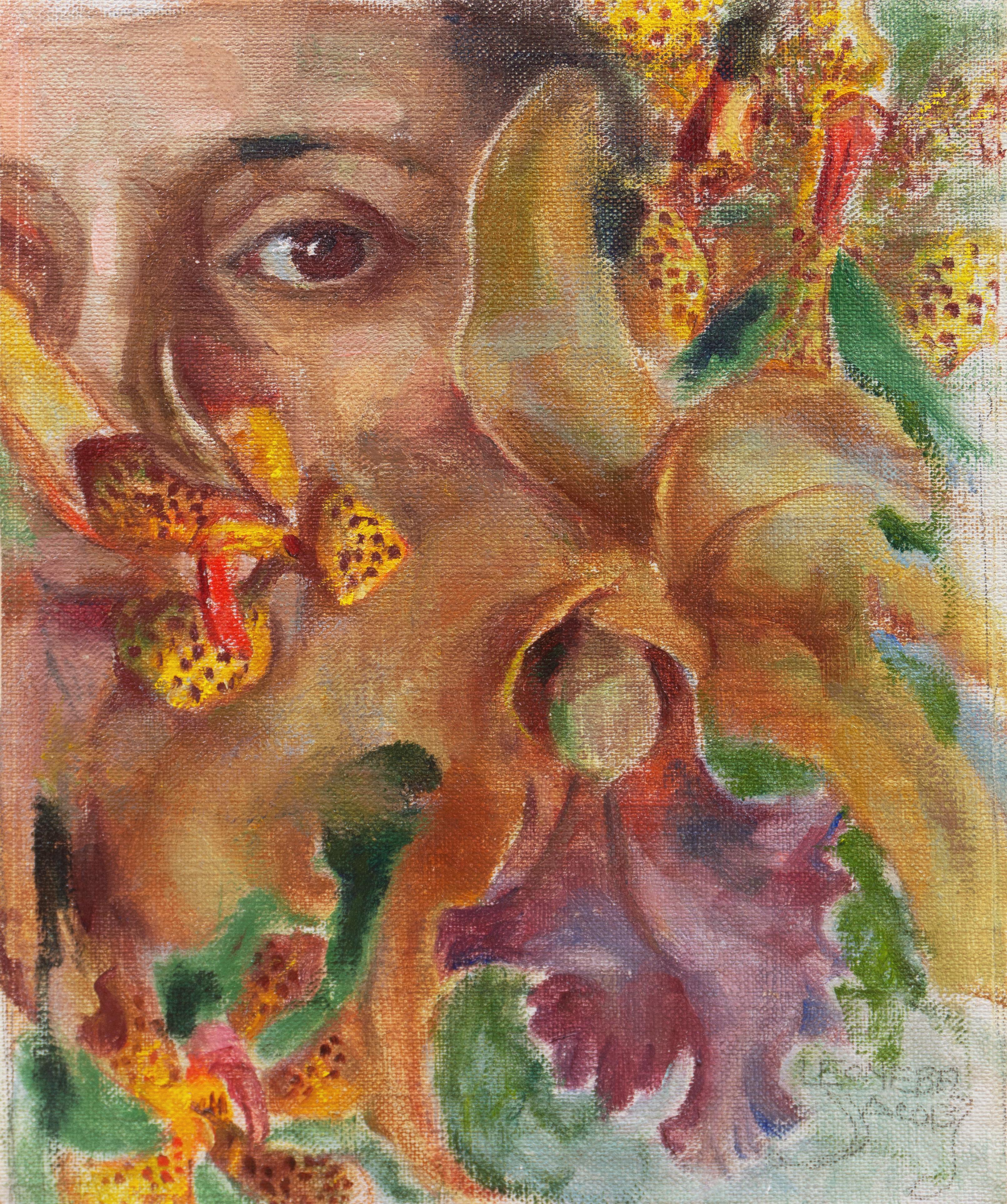 'Self Portrait with Orchids', National Association of Women Artists, AWS