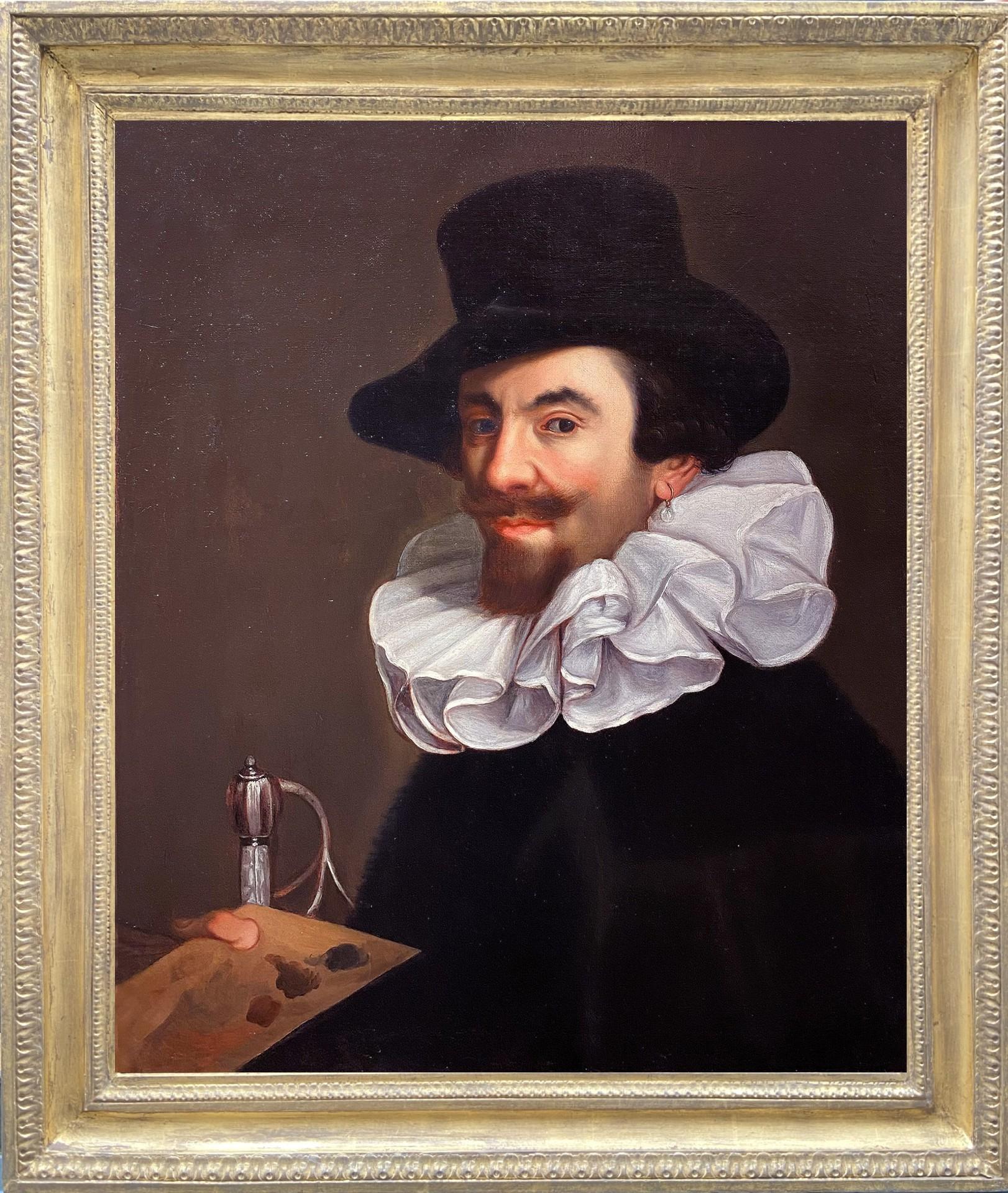 Self-Portrait, peinture à l'huile italienne du début du 17e siècle - Painting de Leonello Spada