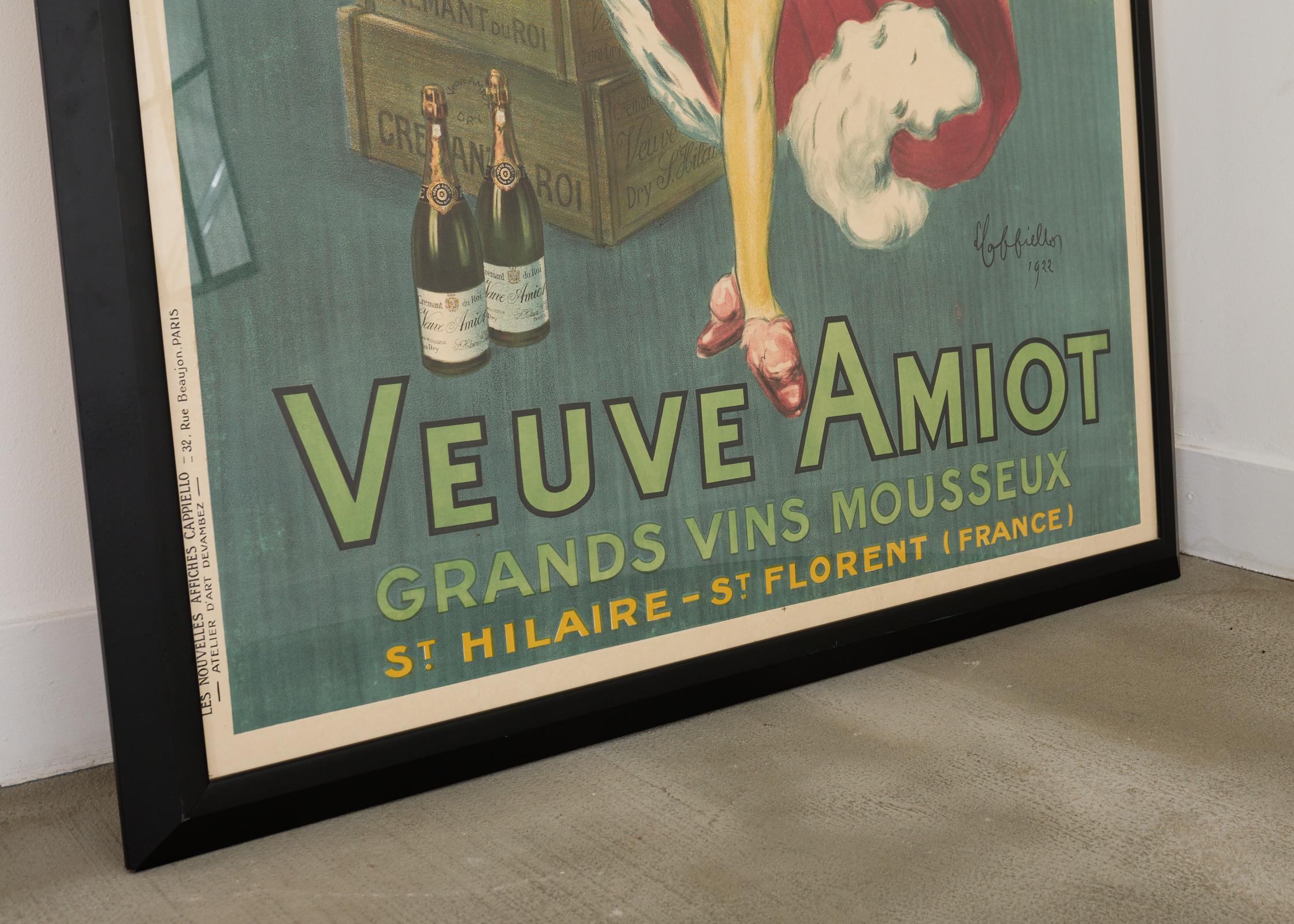 Leonetto Capiello Veuve Amiot Champagne King Print For Sale 5