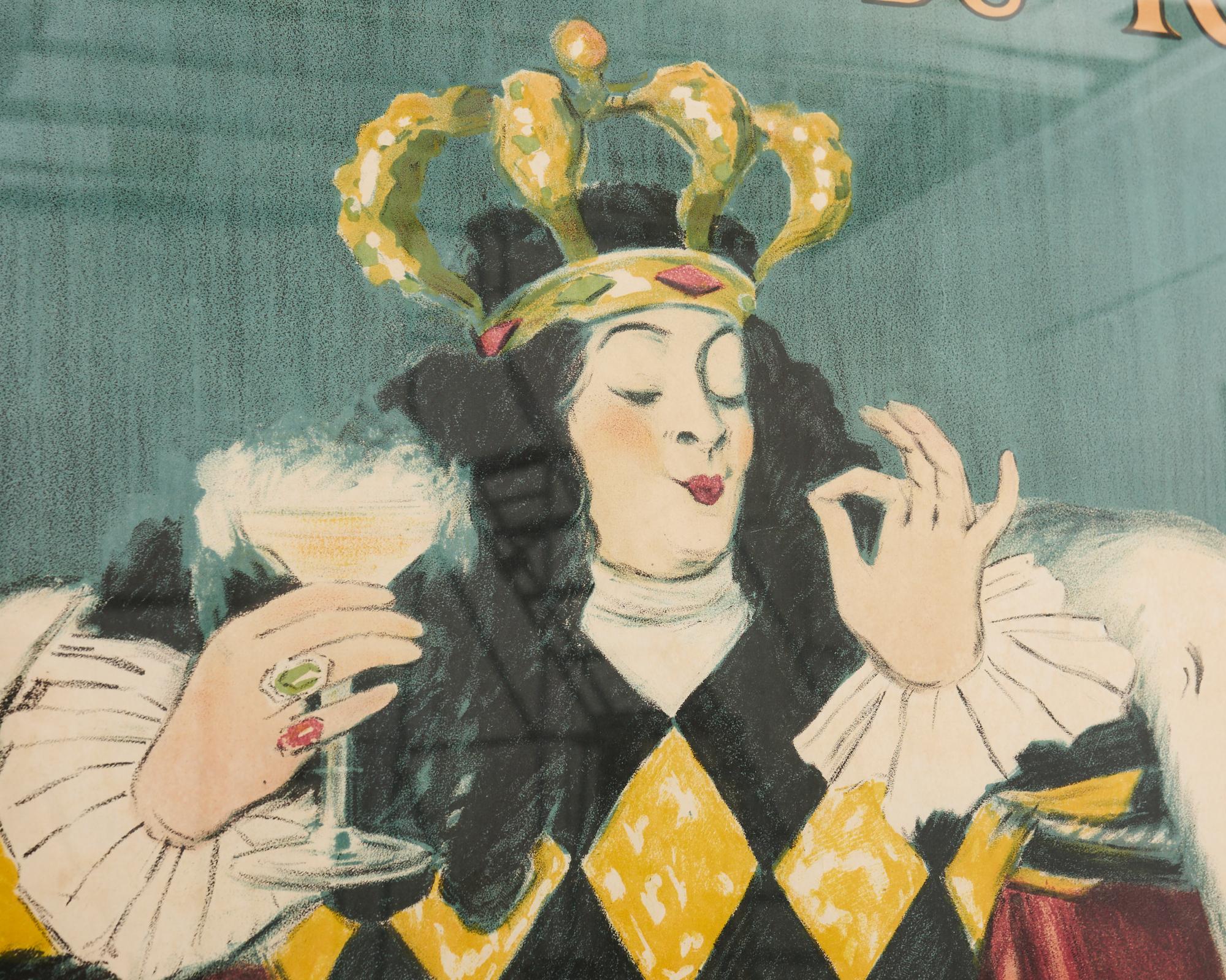 Leonetto Capiello Veuve Amiot Champagne King Print In Good Condition For Sale In Rio Vista, CA