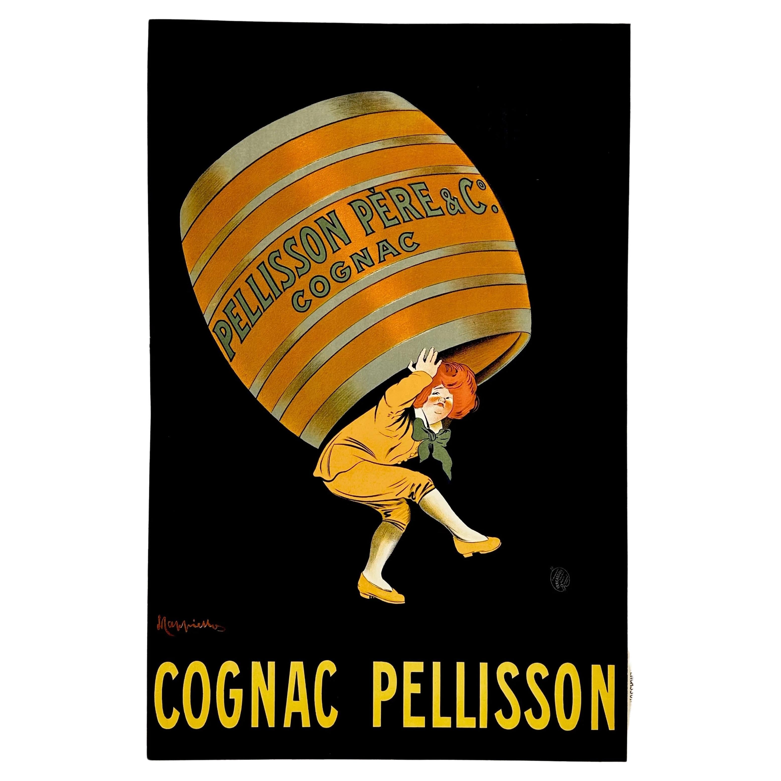 Leonetto Cappello (1875-1942) Poster originale d'epoca incorniciato per il Cognac