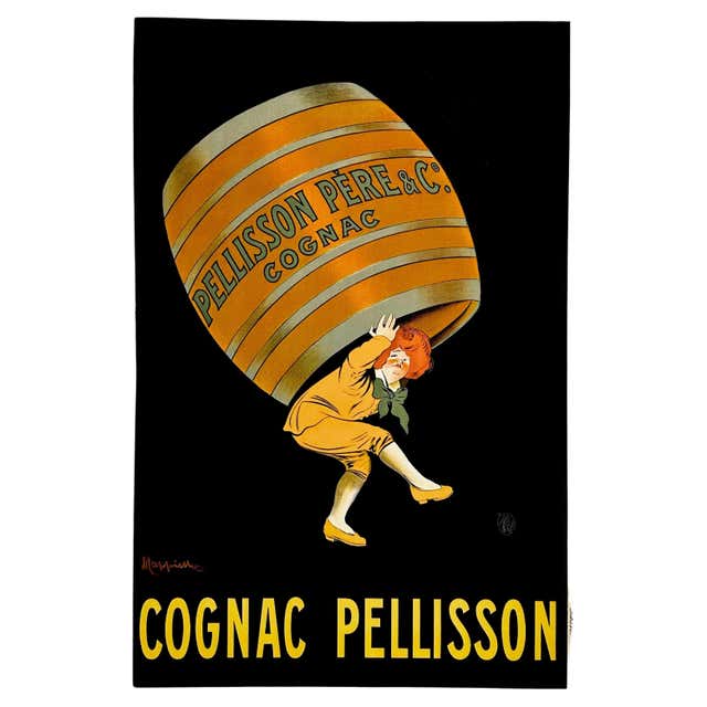 Original Vintage Drink Poster Hennessy Brandy Cognac St Bernard Dog