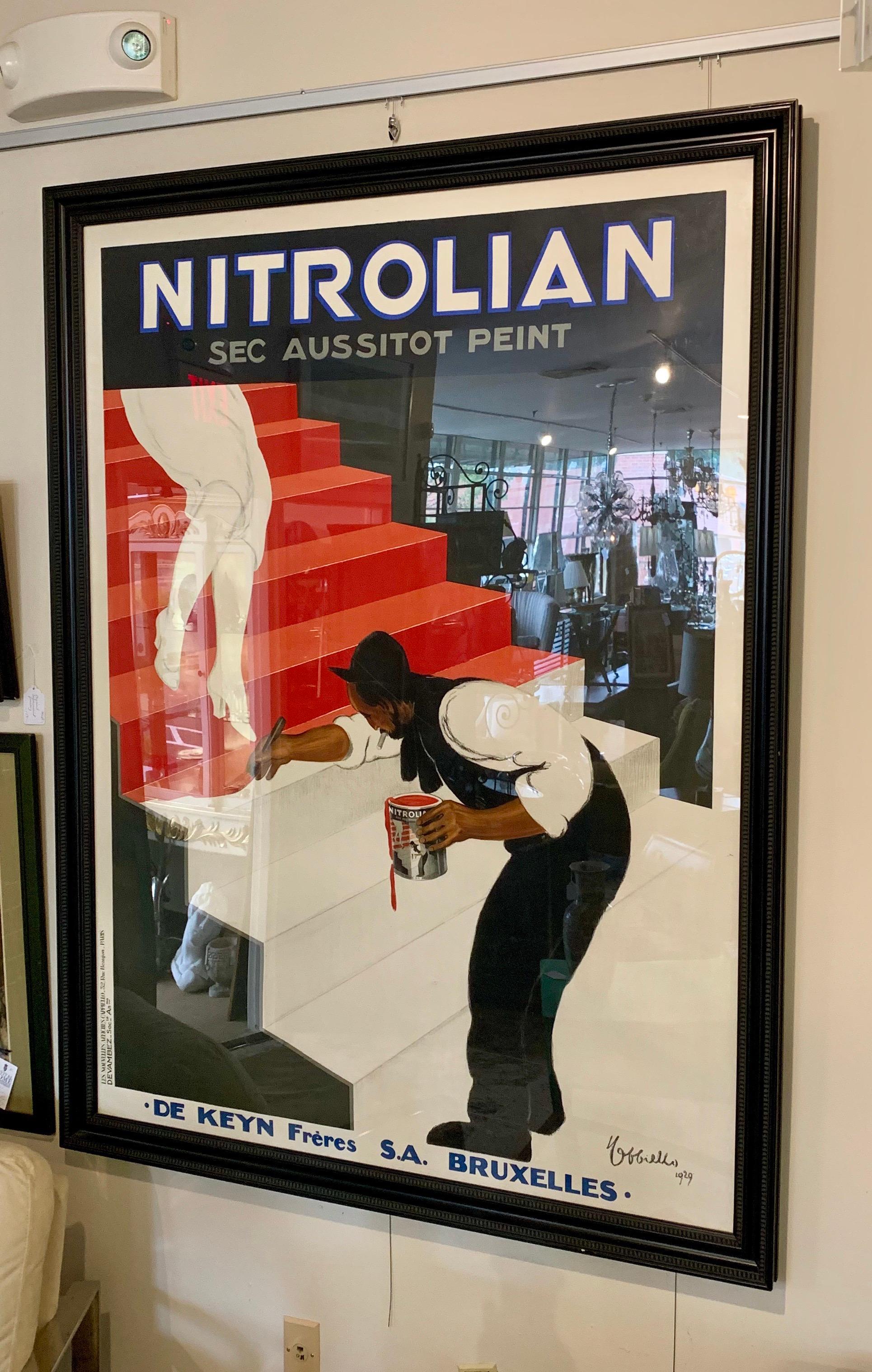 Leonetto Cappiello Coveted Large Nitrolian Italian Paint Poster Framed 2
