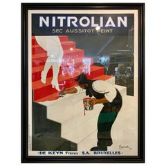 Leonetto Cappiello Coveted Large Nitrolian Italian Paint Poster Framed