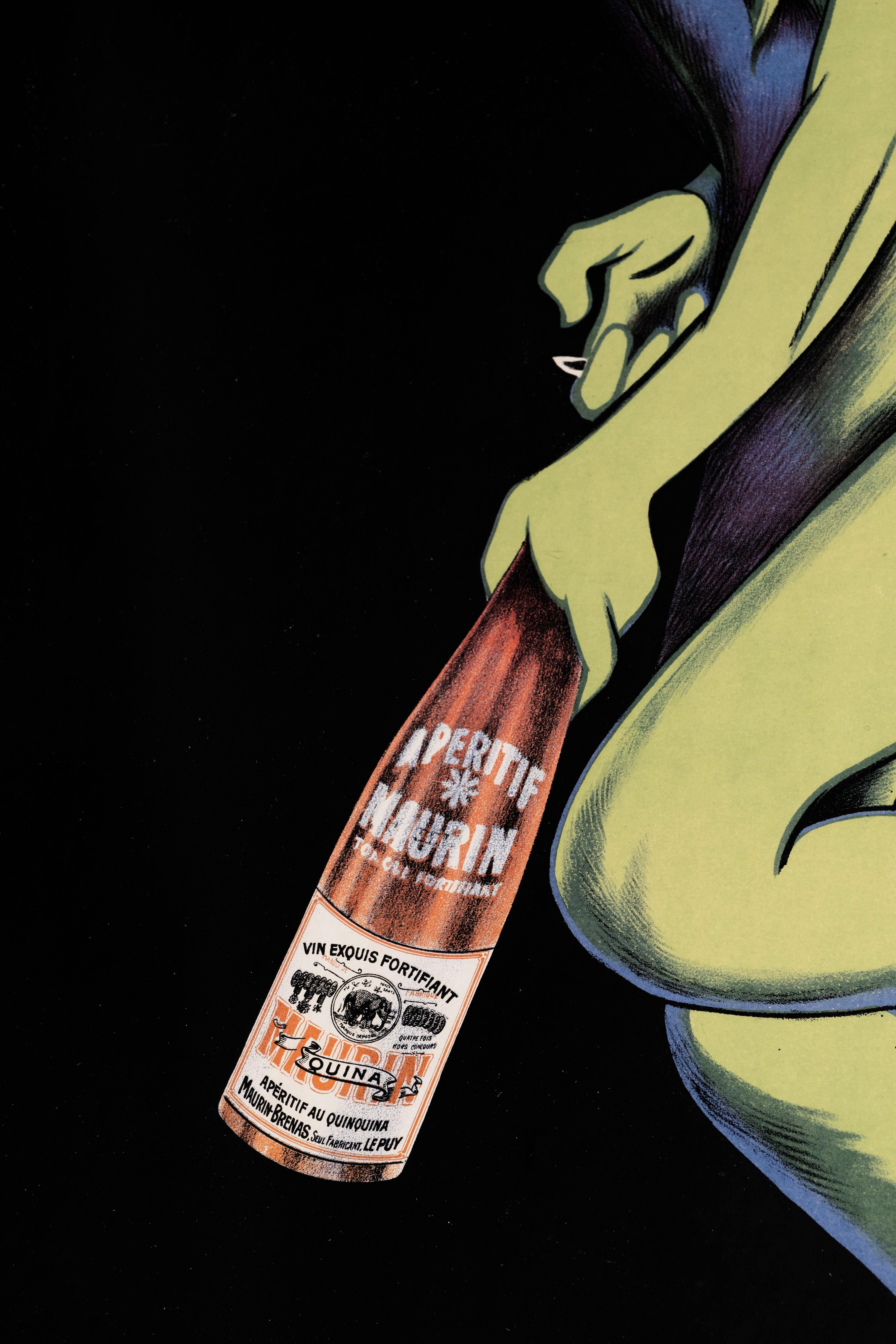 Leonetto Cappiello Maurin Quina French Aperitif Advertisement Poster 1906 Framed en Bueno estado para la venta en Keego Harbor, MI