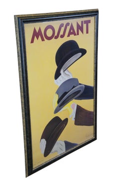 Leonetto Cappiello Mossant Vintage French Art Print Large Marbled Frame 43"