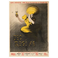 Leonetto Cappiello, Original Vintage-Leuchtplakat, Bec Regina-Lampe, 1901