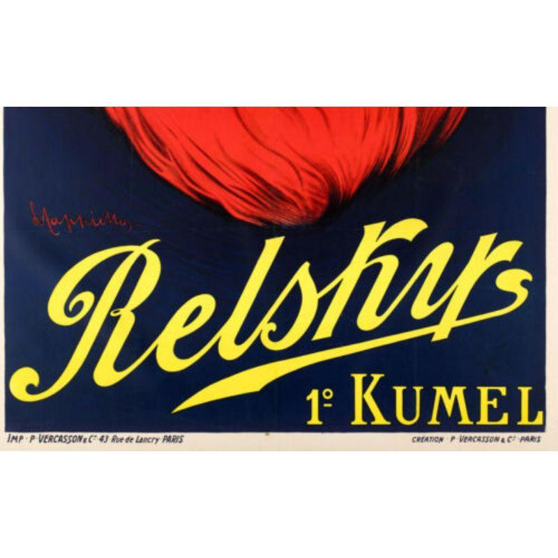 Art Nouveau Leonetto Cappiello, Original Vintage Poster for Vodka Relsky from 1911, Cossack For Sale