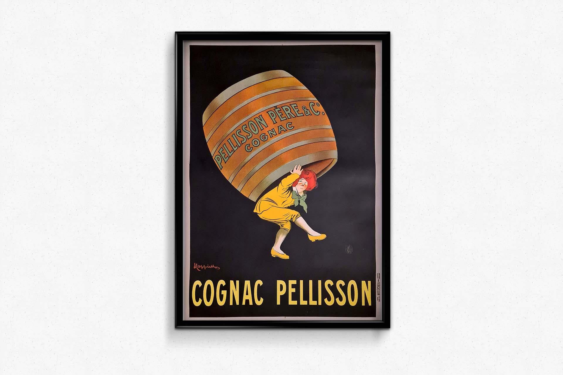 1907 Affiche originale de Leonetto Cappiello pour le cognac Pellisson Père & Co. 3