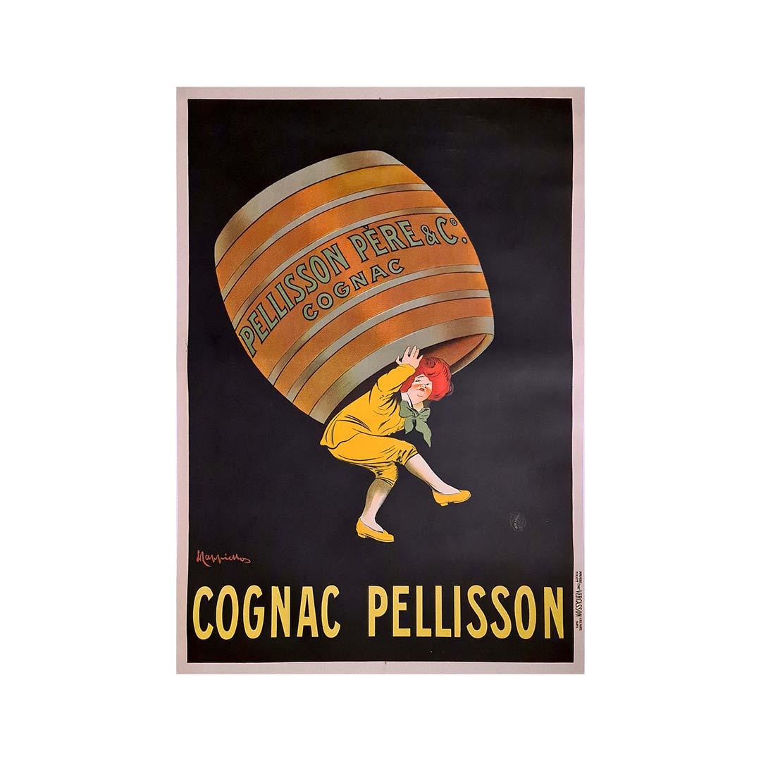 Le Cognac Pellisson est l'un des meilleurs et des plus précoces de Cappiello dans le domaine de l'exagération - nous choquant et nous surprenant par son incongruité - et il a fourni le punch visuel de l'impact durable. ... La société, fondée en