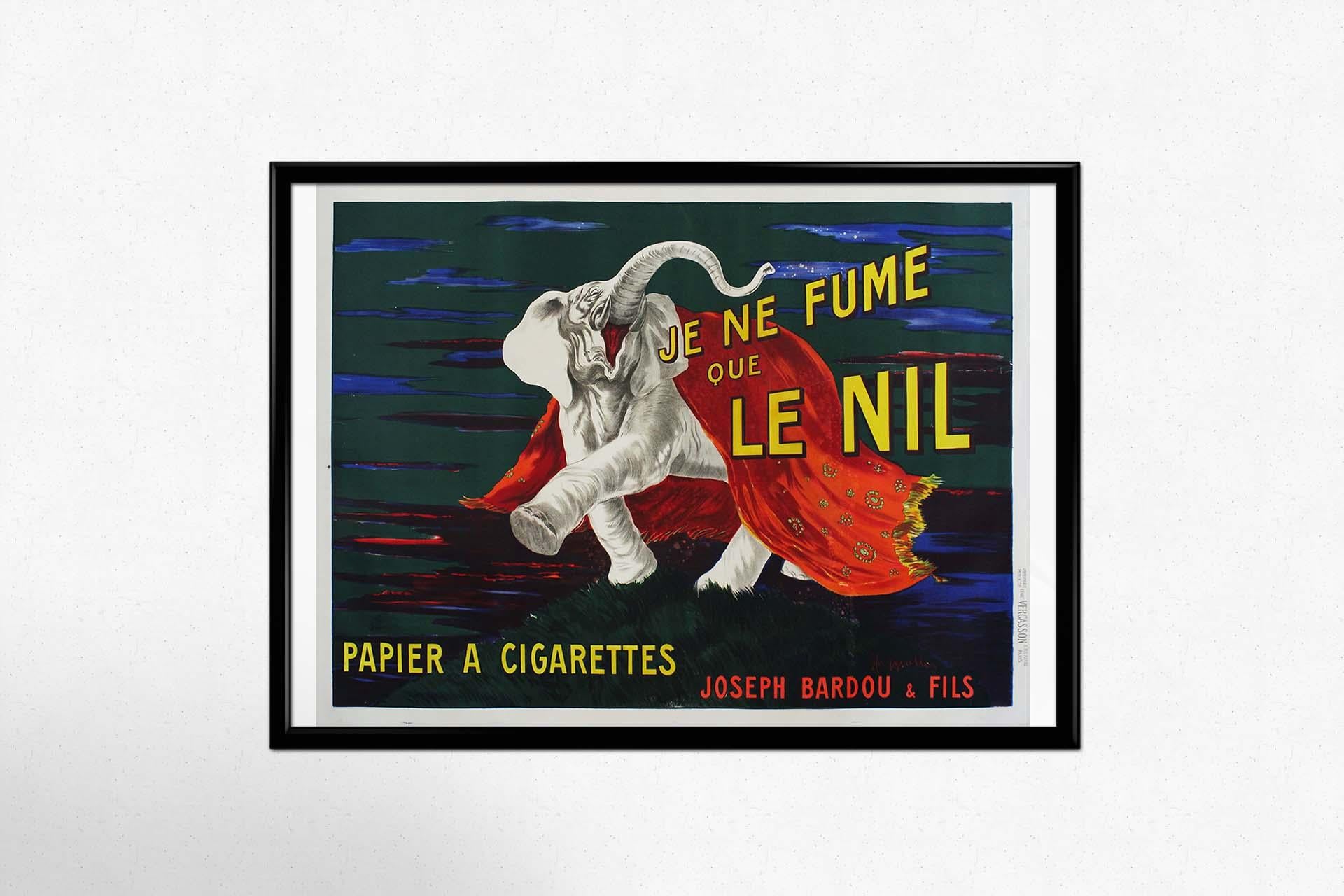 1916 Originales Originalplakat von Leonetto Cappiello - Je ne fume que le Nil im Angebot 3
