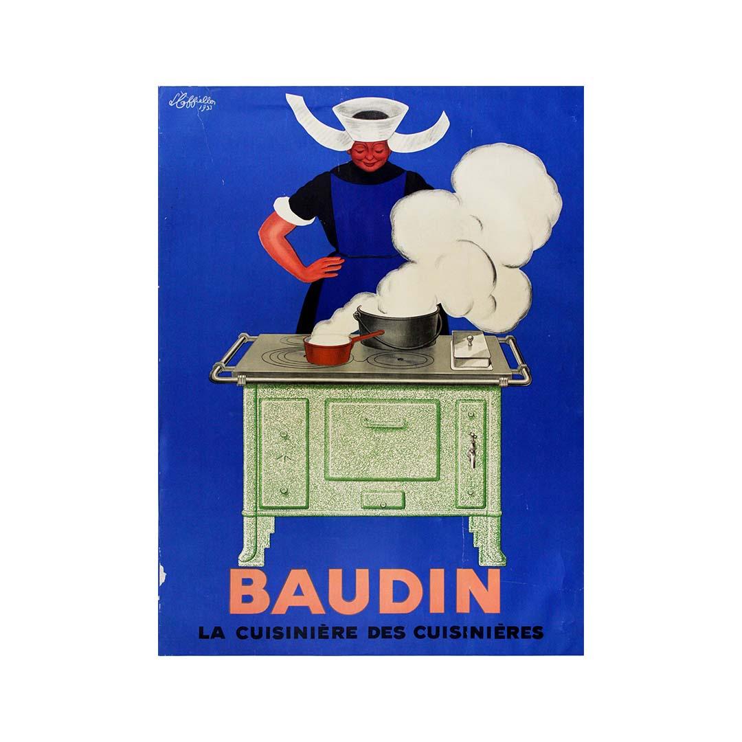 1933 Original vintage poster by Cappiello Baudin La Cuisinière des Cuisinières For Sale 1
