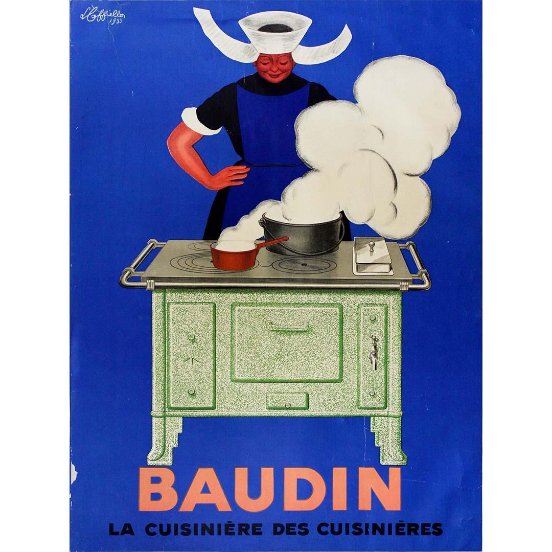 1933 Originalplakat von Cappiello Baudin La Cuisinière des Cuisinières