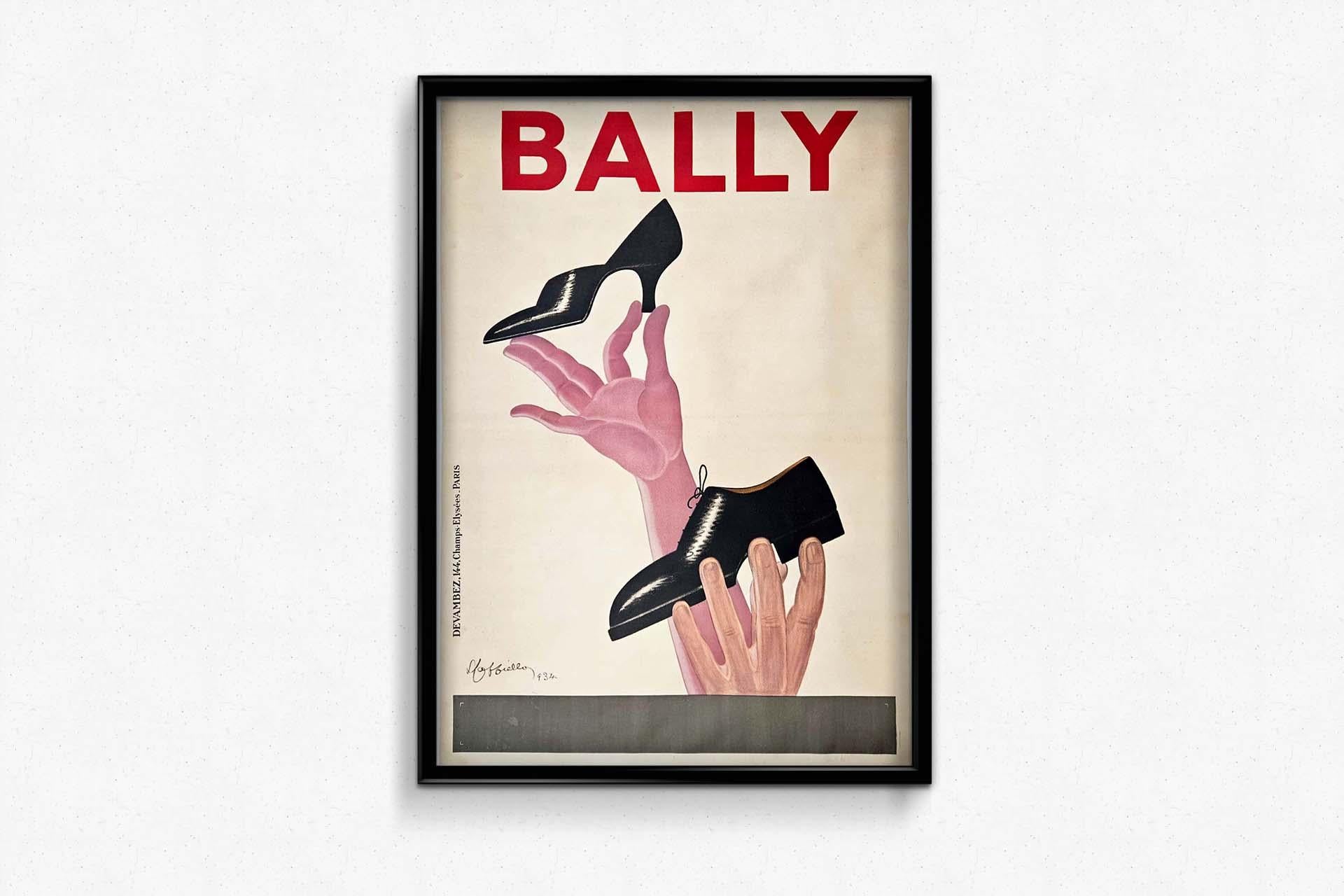 1934 Leonetto Cappiello's original fashion poster for the Bally brand For Sale 3